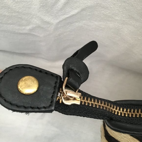 ADOLPHO Dominguez Calf Hair Handbag with Zebra Print - Picture 9 of 11